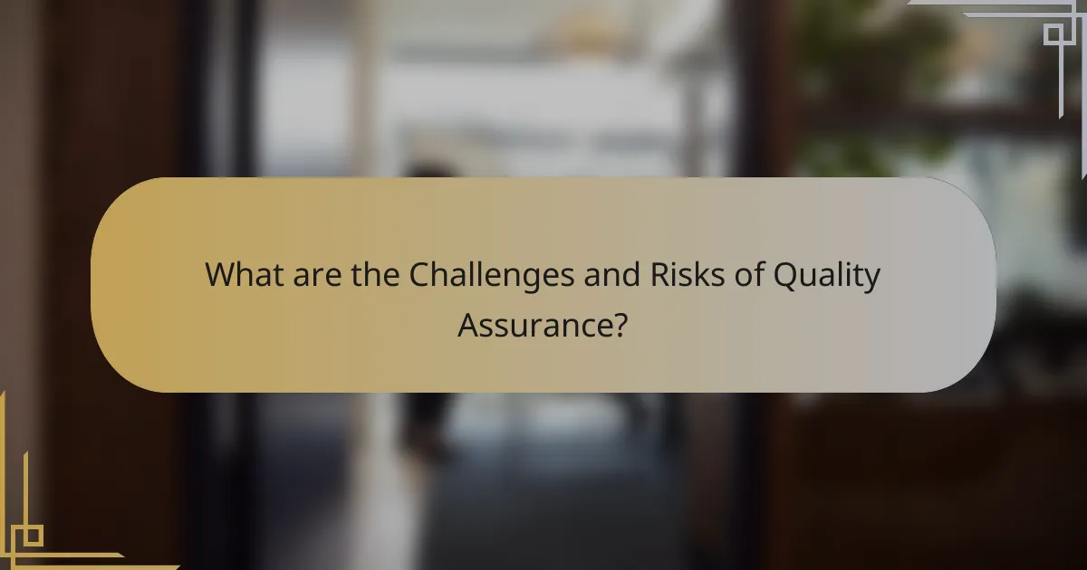 What are the Challenges and Risks of Quality Assurance?